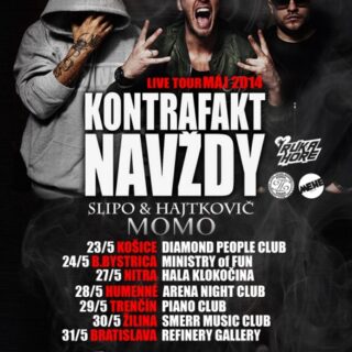 Tri špinavé mená vyrážajú na turné po Slovensku BOMBING