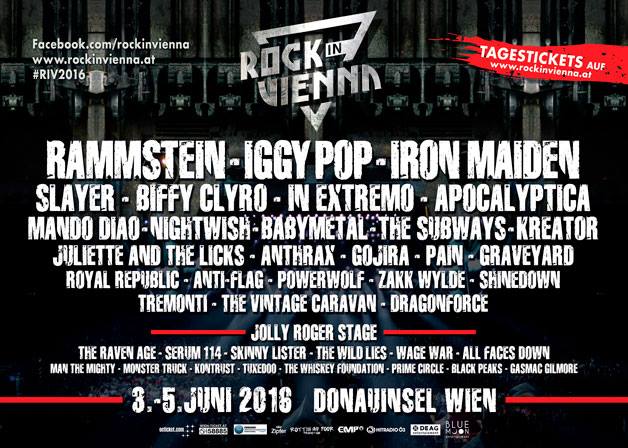 Rock in Vienna 2016 sa zväčšuje: Pridáva tretie pódium a 10 nových interpretov BOMBING 6