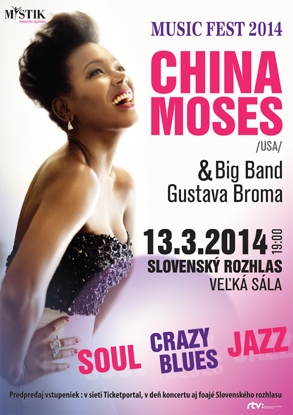 Do Bratislavy zavíta speváčka China Moses, dcéra Dee Dee Bridgewater   BOMBING 3