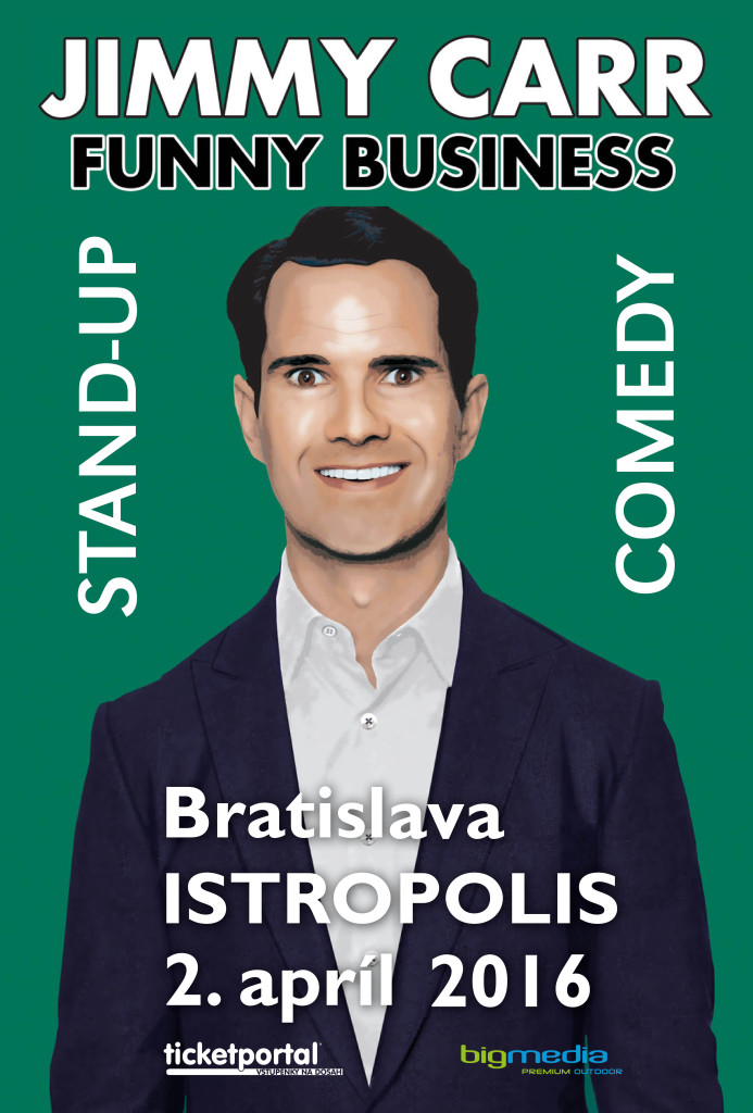 Jimmy Carr prichádza s novým turné – FUNNY BUSINESS aj do Bratislavy! BOMBING