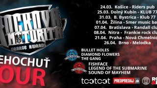 Diamond Flowers a Legend of the Submaríne – kapely zo strieborných priečok Rockovej maturity II., budú žánrovým a hudobným stredobodom VŠEHOCHUŤ TOUR 2017. BOMBING