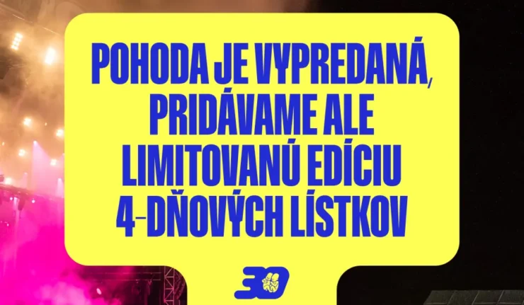 Pohoda festival 30 kapacita