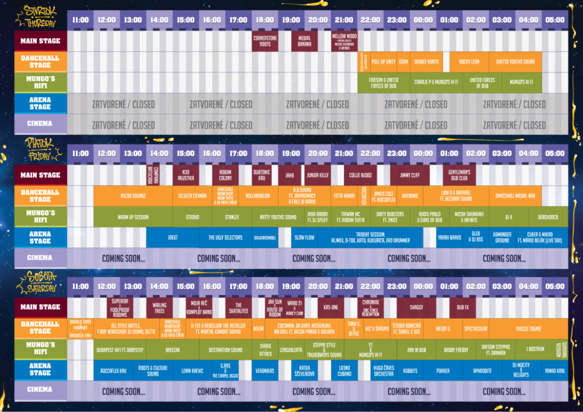 Časový LineUp festivalu UPRISING 2014 + Video Dokument z UPRISING 2013 BOMBING